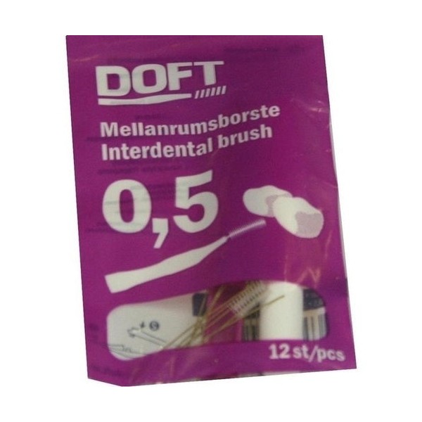 Doft Interdental brush 0.5 mm with Interchangeable Handle 12 pcs