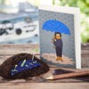 Folding Card "Head Up" - Kraft Cardboard Rust Card for