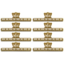 aloala Music Sheet Clip Stopper Keeper Piano Music Book Page Holder (Large Set 8 pieces Gold)