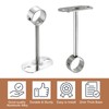 sourcing map 4 Pcs Ceiling Mount Bracket, Wardrobe Pipe Bracket,