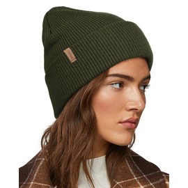 FURTALK Beanie Hats for Women Men Winter Hats Womens Knitted Slouchy Beanies Cuffed Skull Cap Warm Ski Hat Pine Green