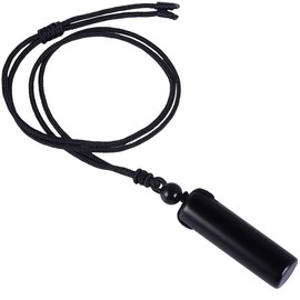 KYEYGWO Cylindrical Crystal Pendant for Men and Women, Handmade Healing Stone Necklace Blessing Jewellery Gemstone Lucky Charm Amulet with Adjustable Nylon Rope, Obsidian Obsidian Nylon rope, Obsidian