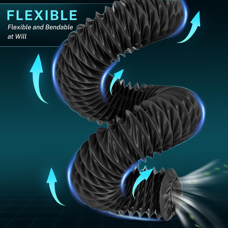 HG Power 75mm Air Ducting, 3 Inch 2.5m Nylon Flexible