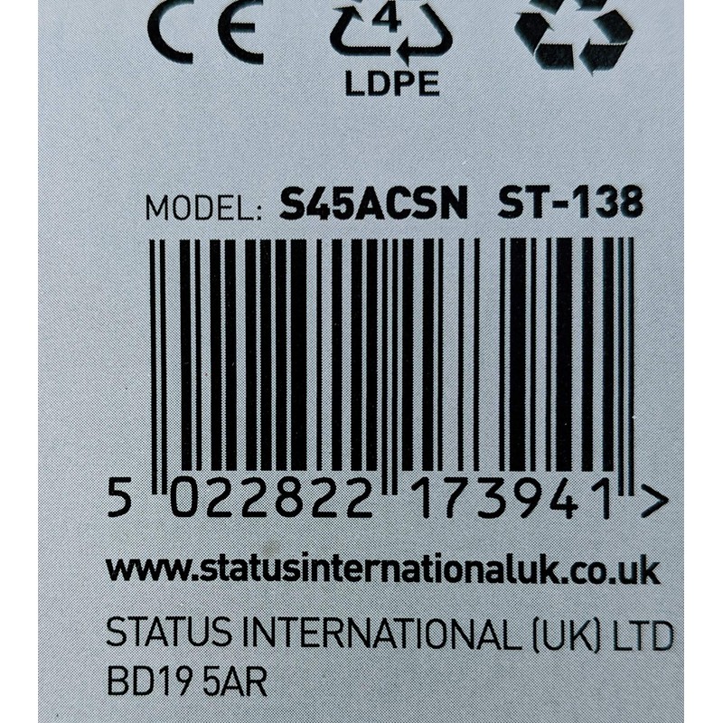 Electric Shower Ceiling Switch with Pull Cord 45 Amp Double