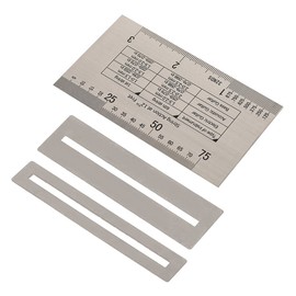 Guitar String Gauge, Stainless Steel Guitar String Action Ruler Double Sided Guitar Gauge Measuring Tools with Fret Protectors Set