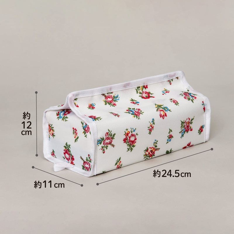 Astro 880-73 Tissue Case, White, Floral Pattern, Petite Rose Pattern,