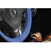 14.25"-15" Steering Wheel Wrap Cover PVC Leather Stitch on with