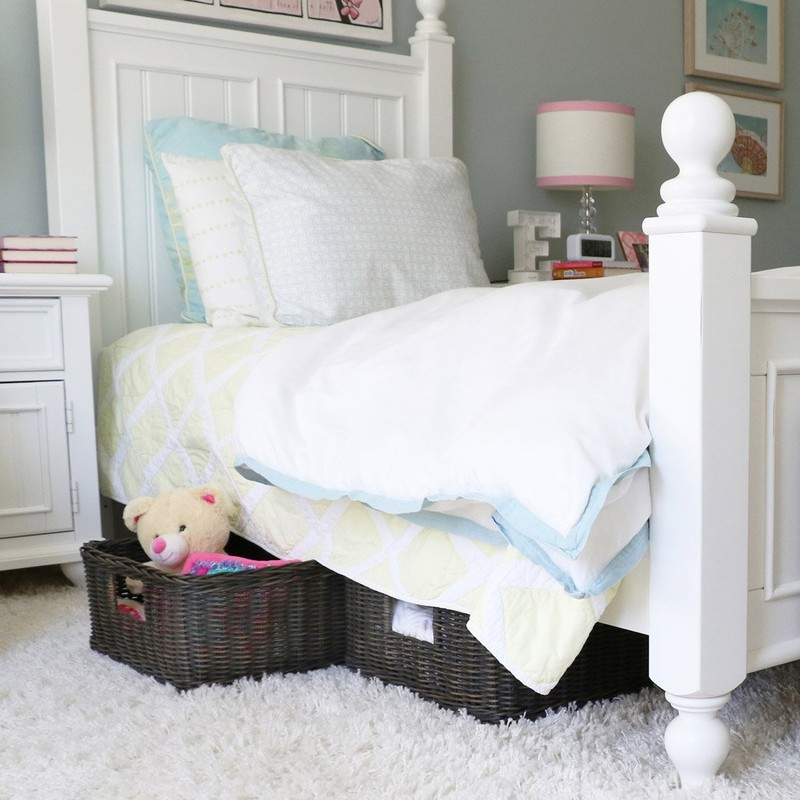 The Basket Lady Under The Bed/Basic Wicker Storage Basket, Extra