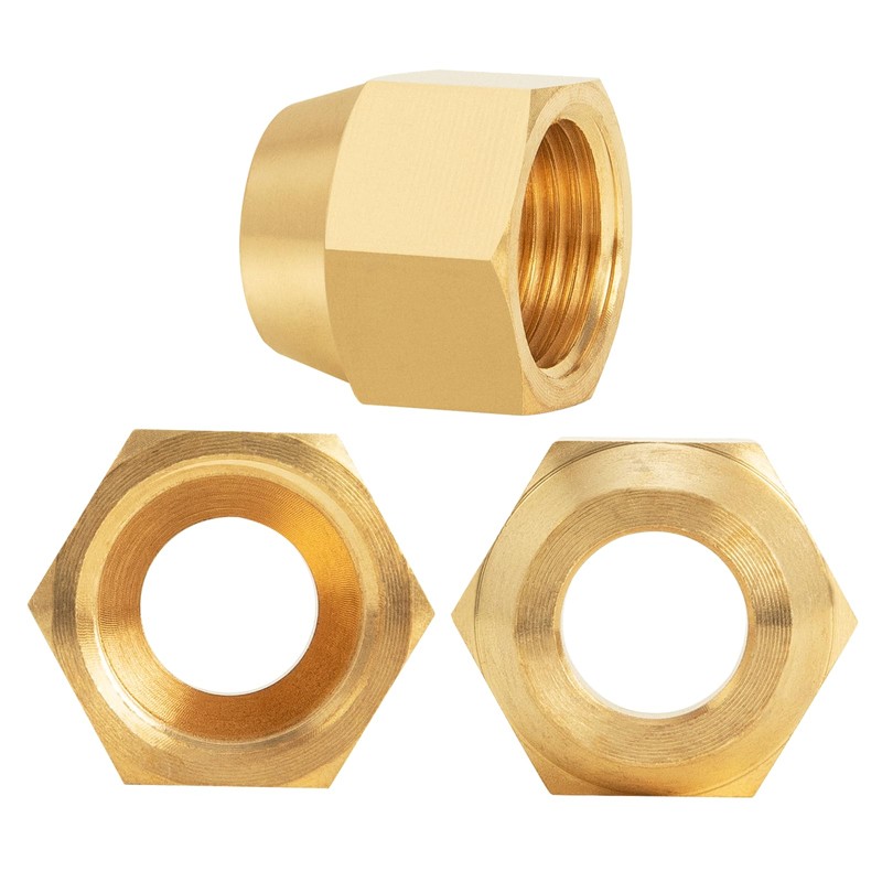 ChillWaves Brass Flare Tube Fittings, SAE 45 Degree 1/2" Flare