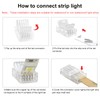 RGBZONE 10Pcs 5 Pin LED Connectors Solderless Strip to Wire