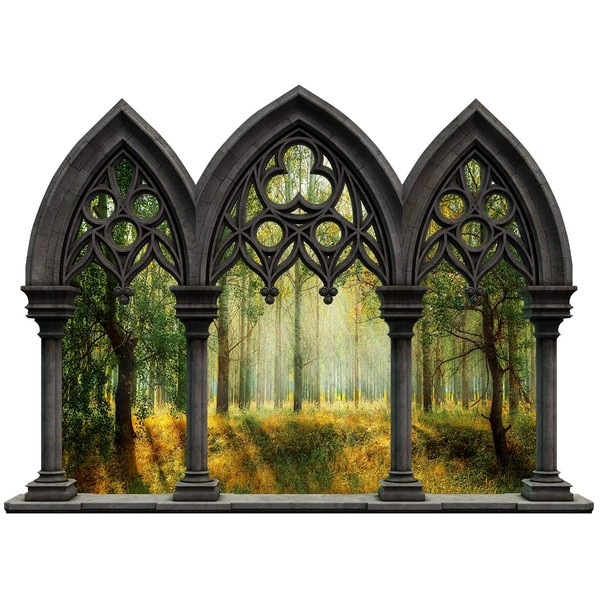 VWAQ - Landscape Wall Decals Window - Nature Scene Vinyl