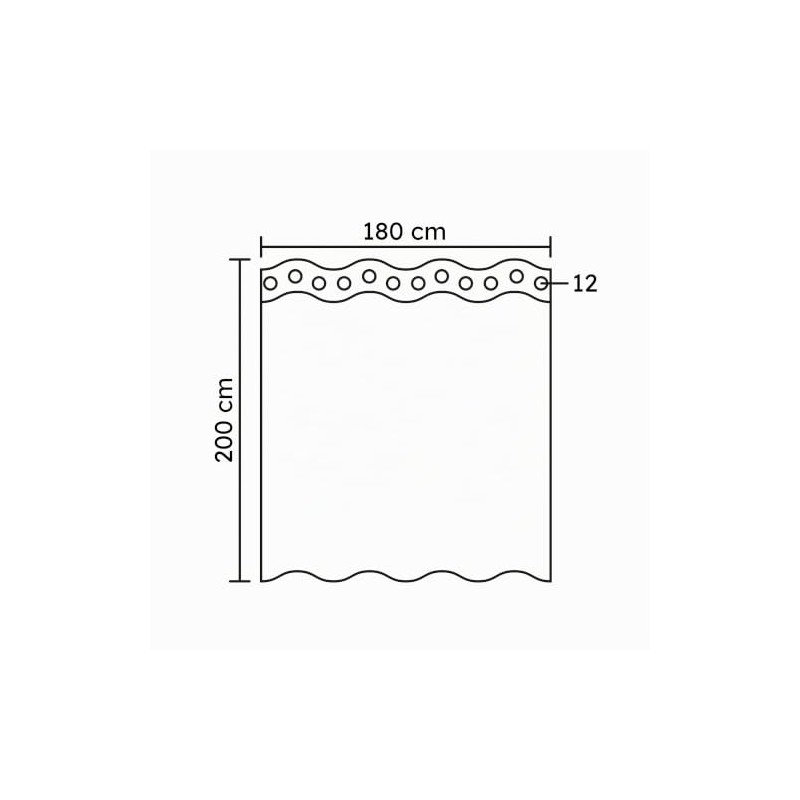 Kleine Wolke Cristal 5174116305 Shower Curtain 180 x 200 cm