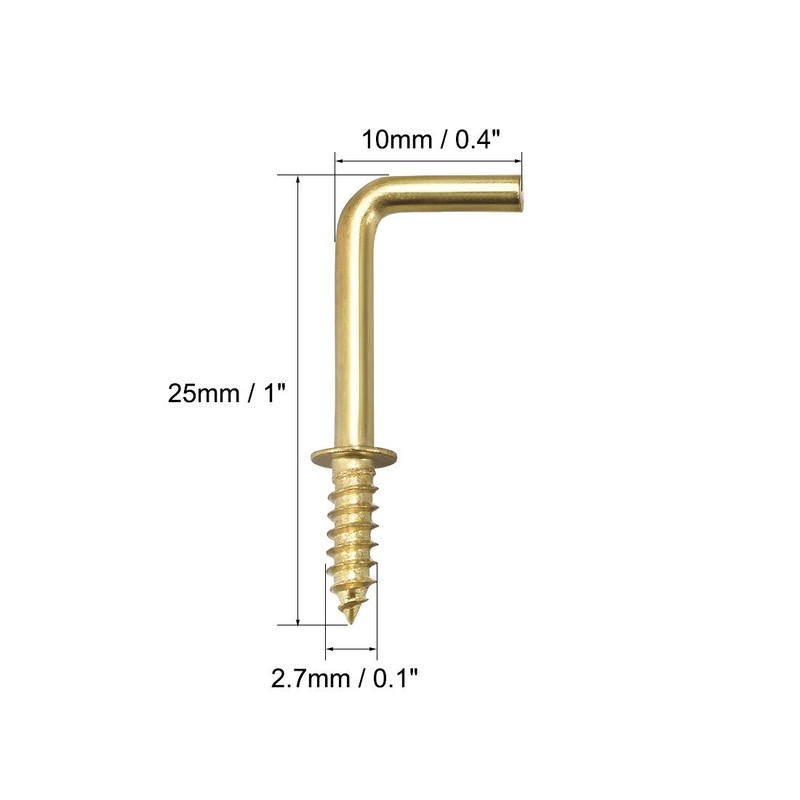 sourcing map Screw Hooks Ceiling Hooks Self-Tapping Screw-In Hooks with