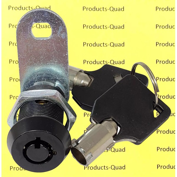 Admiral Locks Black Tubular 1" Cam Lock 90°- Homak cabinet
