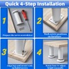 4-Pack White Adjustable Heavy Duty Cabinet Legs (8-12cm) | Non-Slip,