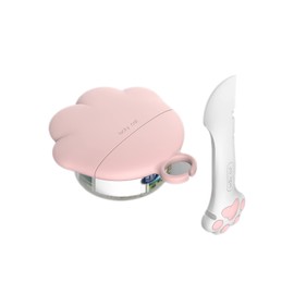 CUITIBI Dog Food Lids & Spoons, Can Opener Set with Cover, Cat & Dog Food Accessories, Manual Can Opener (White)