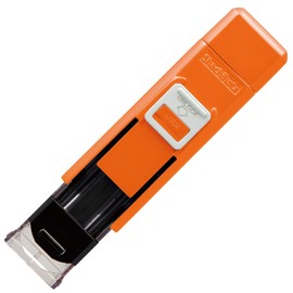 Shachihata CPHN-A3 One-Touch Seal Holder, Seal, Convenient, Orange, 0.9 x 1.0 x 4.1 inches (2.29 x 2.43 x 10.46 cm)