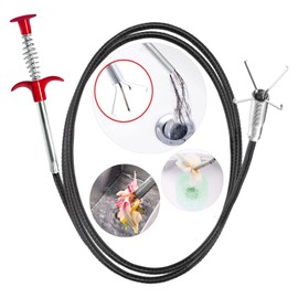 SHUOGUO Drain Snake,33 inch Flexible Grabber Claw Pick Up Reacher Tool,Drain Clog Remover - Gutter Cleaning Tools for Home Sink, Bathroom Tub,Drain, Toilet, Tight Spaces