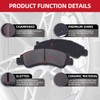 EXPPOWER Front Ceramic Brake Pad Kit Replacement for Pontiac Vibe
