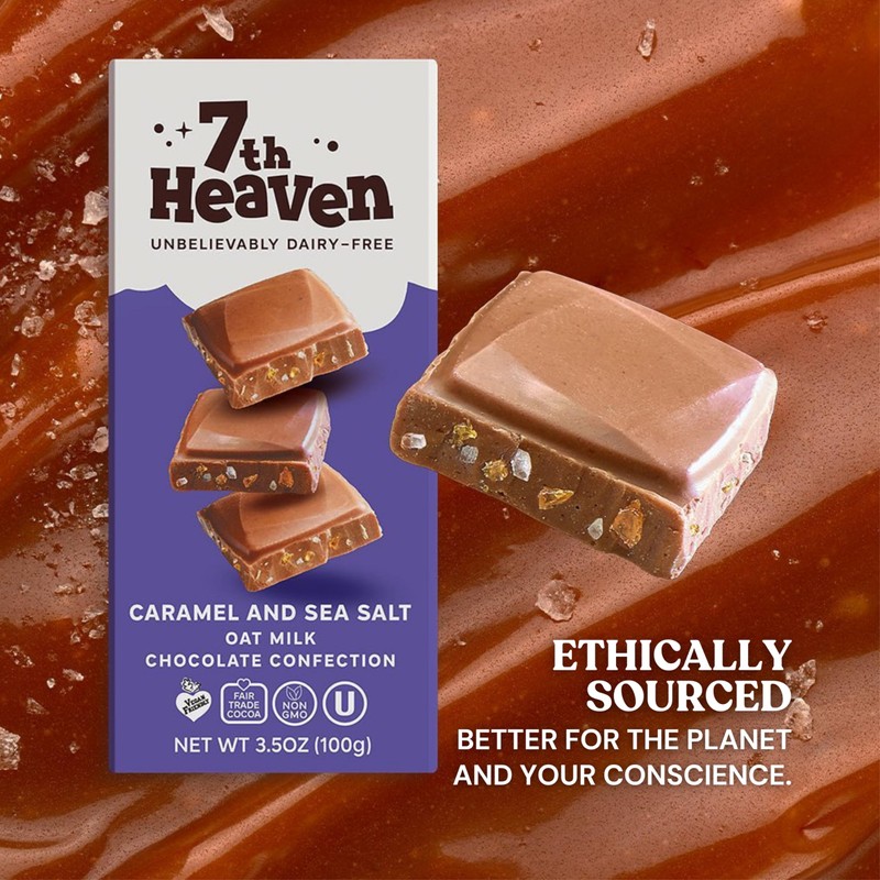 7th Heaven, Vegan Caramel and Sea Salt Oat Milk Chocolate