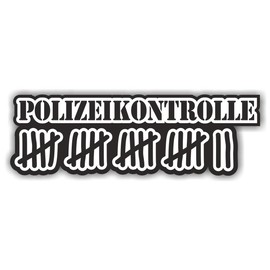 Folien-Zentrum - Police Control 16 x 5 cm - High-Quality Sticker Car Tuning - OEM & JDM Car Sticker - Funny Stickers for Car - Stickerbomb - Car Sticker - Made in Germany