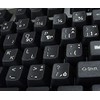 French QWERTY Canadian Keyboard Labels with White Lettering ON Transparent