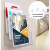 Acrylic Brochure Holder with Business Card Holders, 8.5 x 11