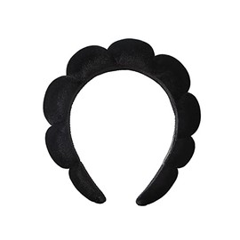 Diadema Skincare para Mujer para maquillaje y lavado facial, Negro                                                                                    