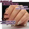 BABALAL Press on Nails False Nails Medium Almond Design Brown