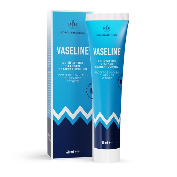 Vaseline 60 ml - Protective Cream for All Skin Types and Skin Zones, Perfect for Lip Care, Protects Against Crushing, Protection for Dog Paws from Road Salt