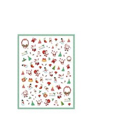 Christmas Reindeer Santa Tree Snow Snowman Bear Penguin 3D Nail Sticker Wg141 Nail Wraps Stickers Manicure Supplies for Women Nails Full Long Lasting Easy Apply and Remove