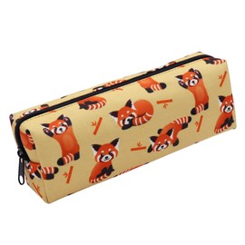 Canvas Pencil Bag Pencil Case Holder Pen Pouch for Boys Girls Kids Teens Teenagers Student Women Men (Red Panda)