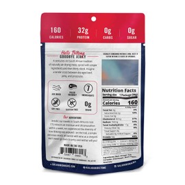 Spicy Peri Peri Kalahari Biltong, Air-Dried Thinly Sliced Beef, 2oz (Pack of 1), Sugar Free, Gluten Free, Keto & Paleo, High Protein Snack