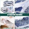 12 Pcs Clear Zippered Storage Bags PVC Sweater Storage Bags