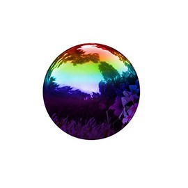 Trademark Innovations Gazing Mirror Ball - Stainless Steel - 8" (Rainbow)