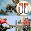 MYCGJH Upgrade Cow Leather Tree Climbing Spikes Set with Harness