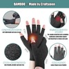 Bamboo Compression Arthritis Gloves for Men & Women - Fingerless