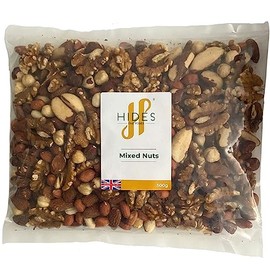 Hides Fine Foods - Mixed Nuts 500g - GMO Free - Suitable for Vegetarians - Great for Baking - Flapjacks, - Breakfast - Granola - Trail Mix - Cooking - Snacking