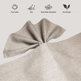 BALCONY & FALCON Cloth Napkins Set of 12 Washable Linen Napkins Absorbent Wrinkle-Free Fabric Napkin Bulk for Dinner Wedding Party Easter Thanksgiving Christmas Banquet (Beige 17.7"x17.7")