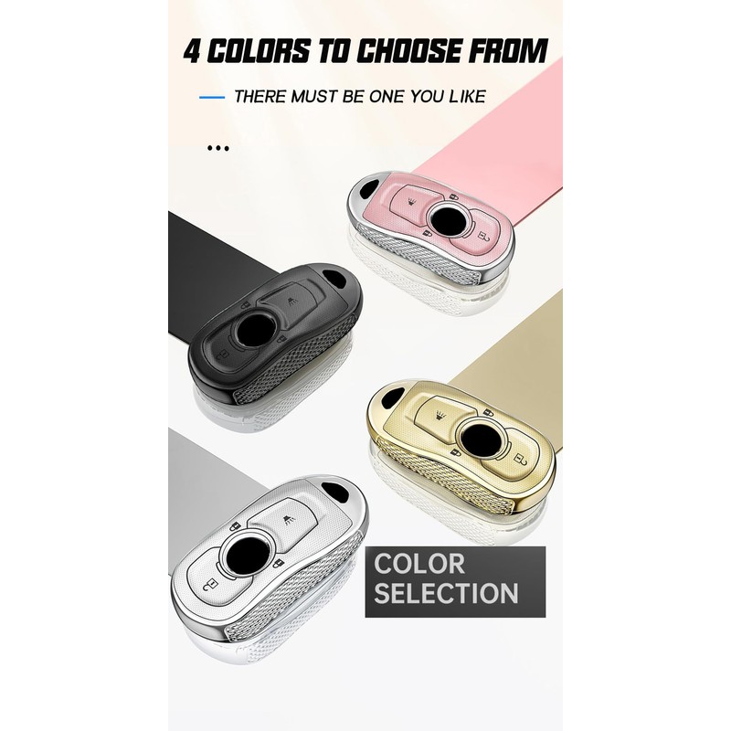 ontto 3 buttons Car Key fob Cover compatible with Buick