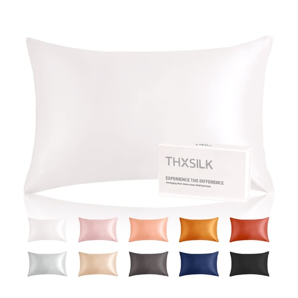 THXSILK 100% Pure Mulberry Silk Pillowcase for Hair and Skin