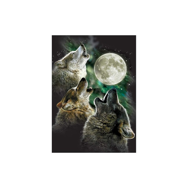 Three Wolf Moon Greeting Card & Envelope by Tree Free