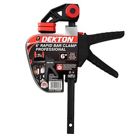 Dekton Rapid Bar Clamp Professional-High Clamping Pressure| Quick-release Mechanism| Durable & Strong Grip| Abs Handle And Rotation Button| Converts From Clamp To Spreader In Seconds| 45kg Clamp Force