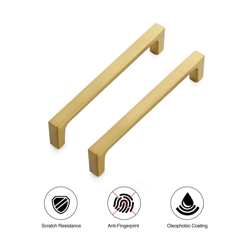 Ravinte 15 Pack Solid 5 Inch Kitchen Square Cabinet Handles