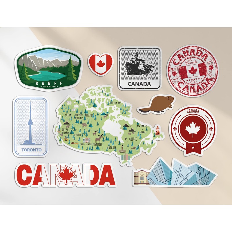 DV DESIGN 1 x A5 Canada Vinyl Glossy Patriotic Sticker