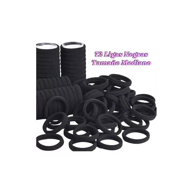 72 Piezas Ligas para Peinar el Cabello, Donas para Cabello