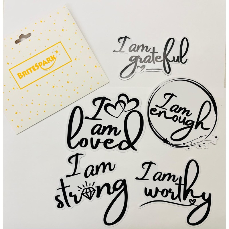 Positive Affirmation Sticker - Static Cling for Mirror Window -