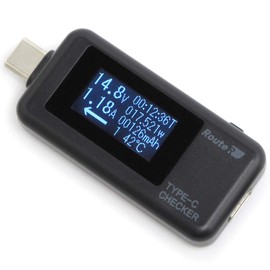 Route R RT-TCRXB Bidirectional Input, Screen Rotation, Multi-Function Display, USB Type-C Voltage and Current Checker