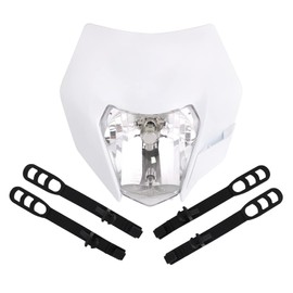 AnXin Dirt Bike Headlight,Motorcycle Headlight Headlamp Universal for SX SXF XC XCW EXC XCF CRF YZF KLX RMZ TX 50 85 125 150 250 300 350 450 500 525 Enduro Supermoto White