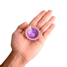 SATVIK 24 Pc Multicolor Clay Diya Terracotta Dia Traditional Puja Vilakku Oil Lamp Natural Mitti Diya Tea Light Welcome Diwali Deepawali Navratri Pooja Décorations Decor Indian Housewarming Gift Items